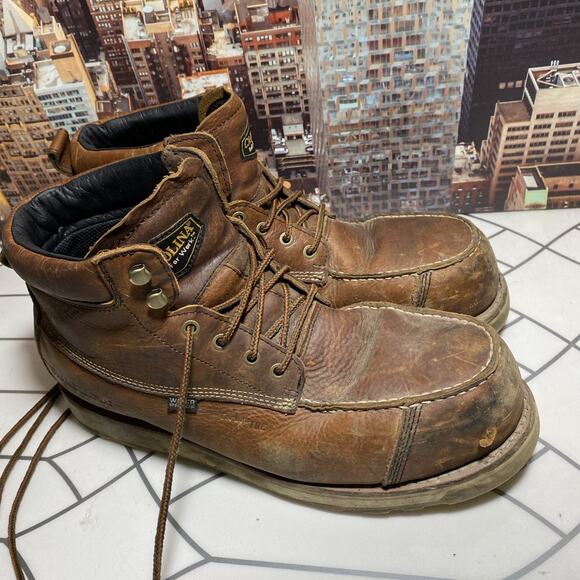 Carolina Men\'s Size 13D Composite Toe Work Boots Brown Leather EH CA7528 main image 8